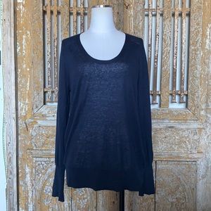 ANN TAYLOR LOFT LINEN BLEND SWEATER TOP XL